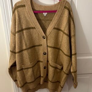 a new day Tan and Olive Women's Cardigan